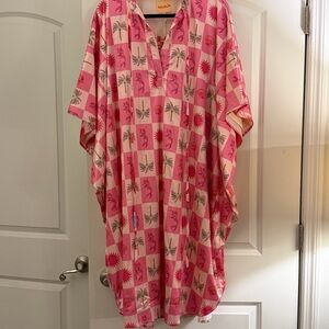 Pink Checkered Kaftan